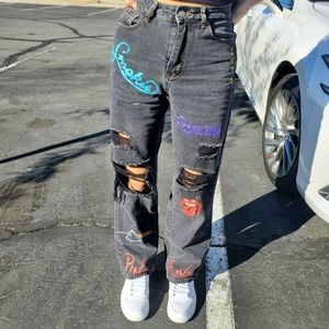 70s band themed pants